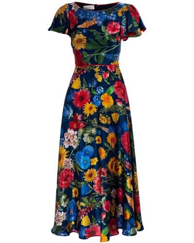Sofia Tsereteli Blossom Garden Gown - Blue