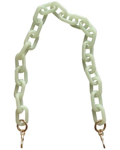 CLOSET REHAB Chain Link Short Acrylic Purse Strap In Mint - Green
