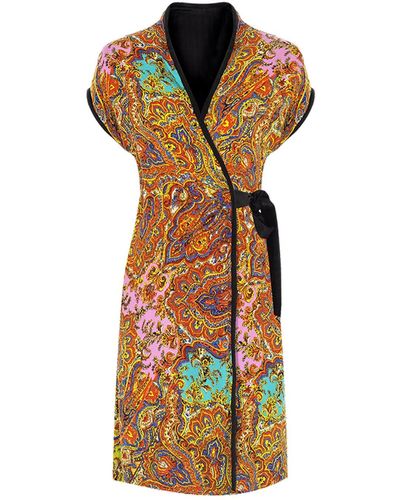 Movom Poppy Reversible Kimono Dress - Orange