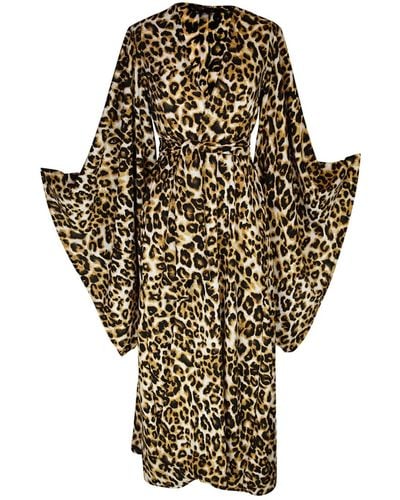 Jennafer Grace Leopold Leopard Kimono - Metallic
