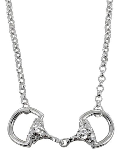 Reeves & Reeves Supersized Snaffle Necklace - Metallic