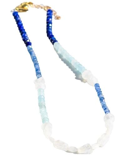 Native Gem Neutrals / Porto Necklace - Blue