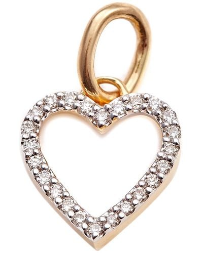 Kaizarin Diamond Studded My Heart Pendant In Rose - Metallic