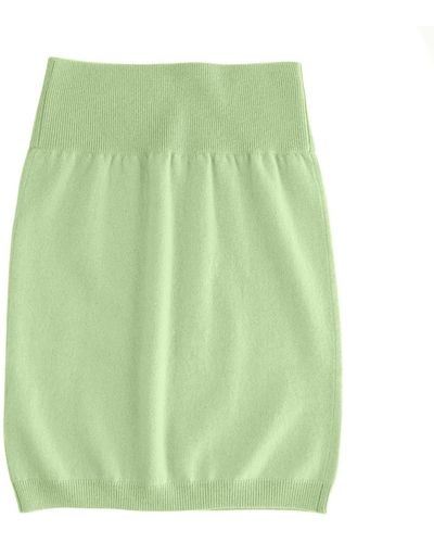 Zenzee Cashmere Mini Skirt - Green