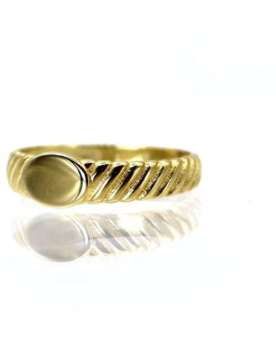 VicStoneNYC Fine Jewelry Rope Signet Ring - White