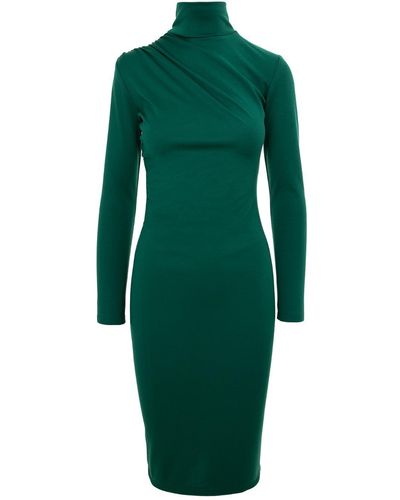 Framboise Tullia Midi Cotton Dress - Green