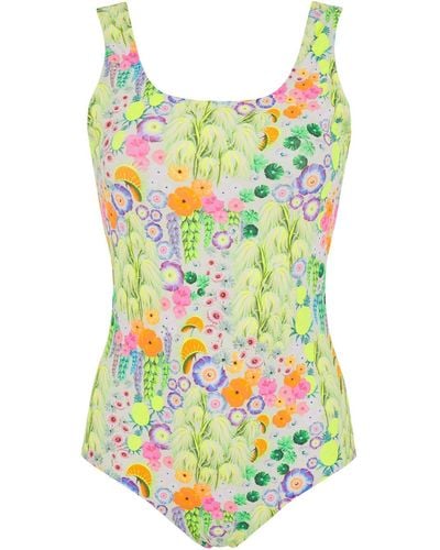 Klements Swimsuit In Flowers Of The Nile - Green