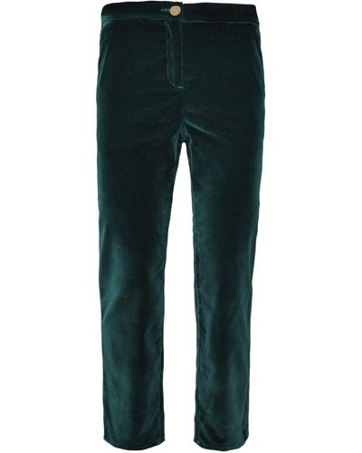 My Pair Of Jeans Velvet Classic Trousers - Green