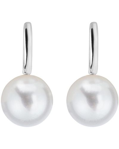 Ora Pearls Aetis X Large Pearl Hoop Earrings - White