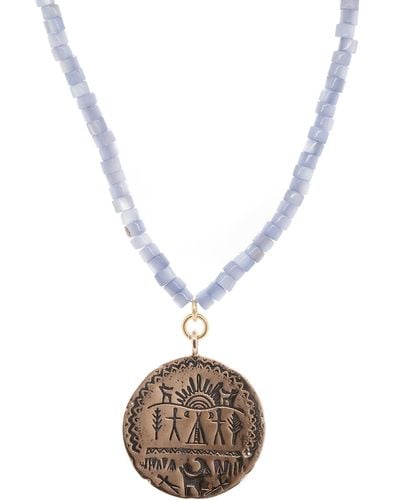 Ebru Jewelry Pearl Shaman Choker Necklace - Metallic