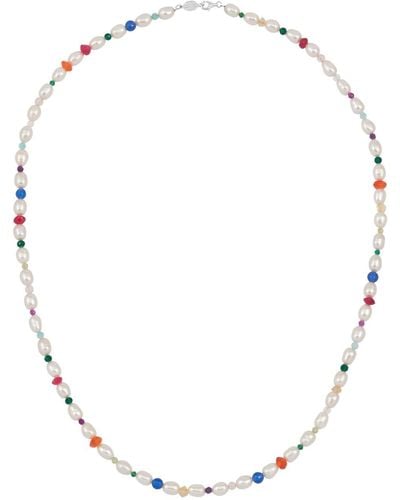 Dower & Hall Carnival Pearl & Silver Necklace - Metallic