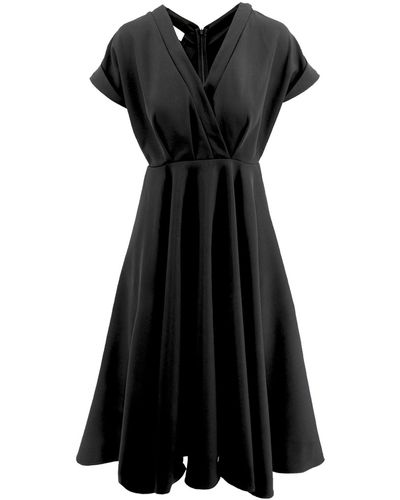 ROSERRY Siena Wrap Dress With Pockets In - Black