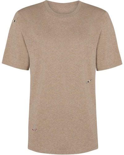 INGMARSON Swimmers Embroidered T-shirt Heather Sand - Natural