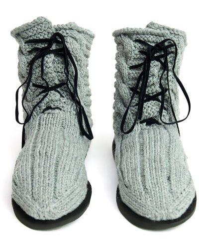 Peraluna Knitwear Ankle Boots - Gray