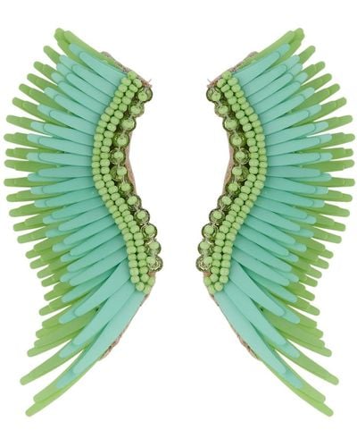 Mignonne Gavigan Midi Madeline Earrings Aquamarine - Green