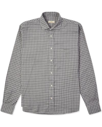 Burrows and Hare Gingham Shirt - Grey