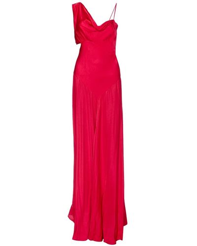 LAHIVE Aphrodite Slinky Cut-out Dress - Red