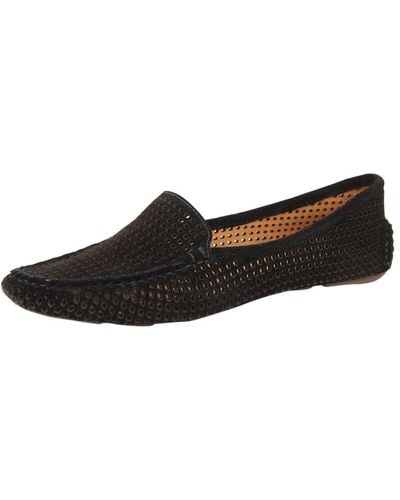 Patricia Green Barrie Driving Moccasin - Black
