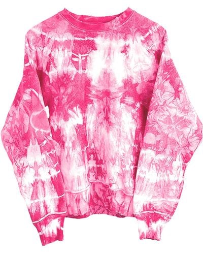 Zenzee Barbie Bubblegum Pink Tie Dye Reconstructed Sweatshirt