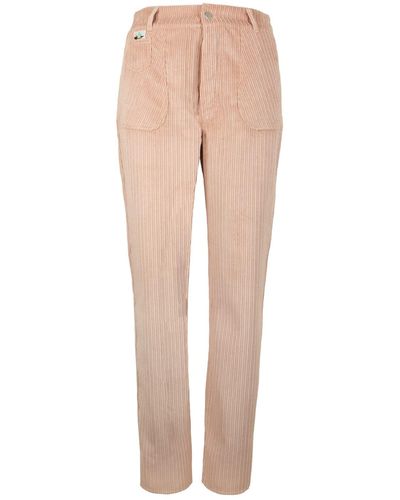 blonde gone rogue Corduroy Classic Straight Pants In Pink - Natural