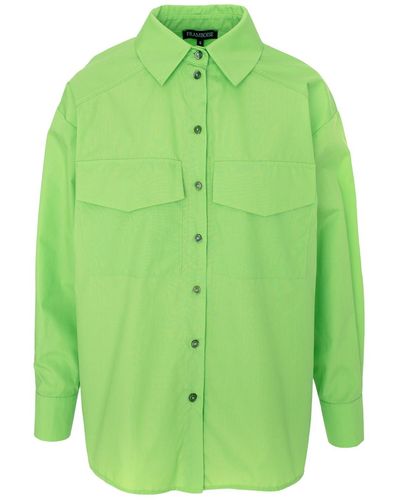 Framboise Ruby Cotton Shirt - Green