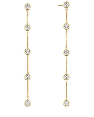 Lily Flo Jewellery Scattered Stars Diamond Drop Earrings - White