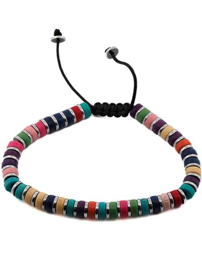 Ebru Jewelry Colorful Gemstone Beaded Adjustable Summer Bracelet - Metallic