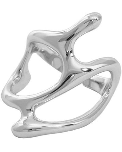 Janus Edinburgh Sterling Statement Fluidity Oich Ring Adjustable - Metallic