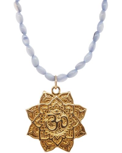 Ebru Jewelry Spiritual Journey Yoga Necklace - Metallic