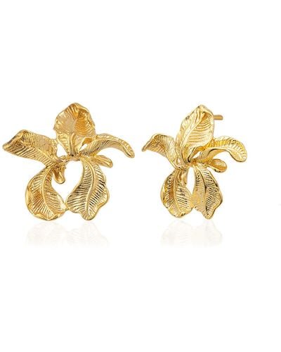Milou Jewelry Fleur De Lis Earrings - Metallic