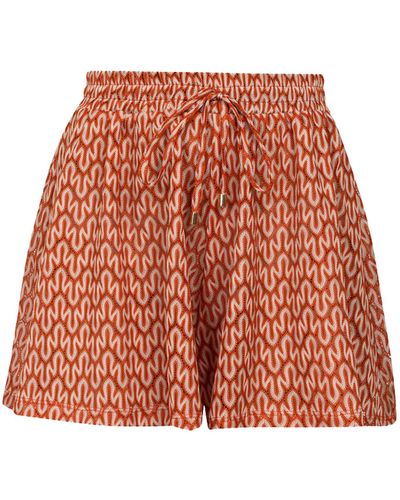 Cliché Reborn Knitted Summer Pants In Orange