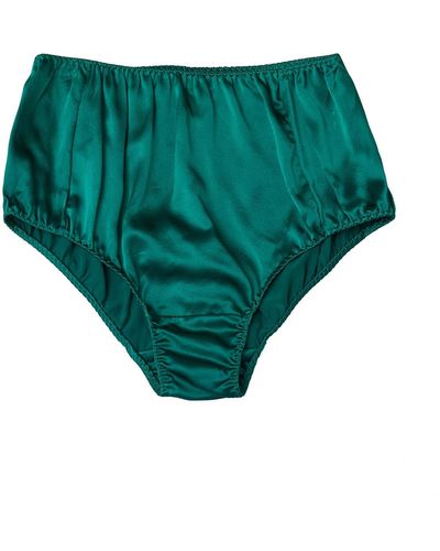 Soft Strokes Silk Pure Mulberry Silk French Cut Knickers - Green