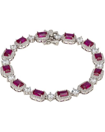 LÁTELITA London Elena Gemstone Bracelet Ruby Silver - Purple