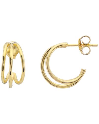 Auree Cordoba Triple Vermeil Hoop Earrings - Metallic
