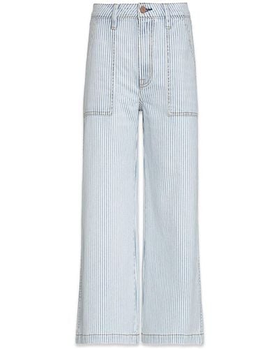 NOEND Avery Cropped Wide Trouser - Blue