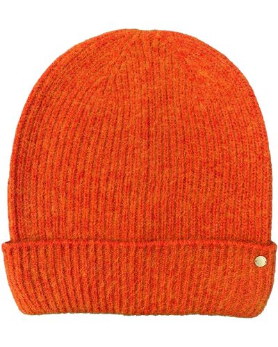 tirillm "holly" Rib Knitted Cashmere Hat - Orange
