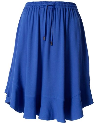VIKIGLOW Fioretta Cornflower Light Mini Flared Skirt - Blue
