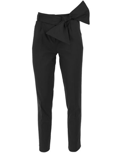 Framboise Robyn Long Cotton Trousers - Black