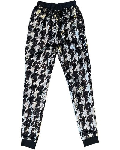Any Old Iron Dogstooth sweatpants - Black