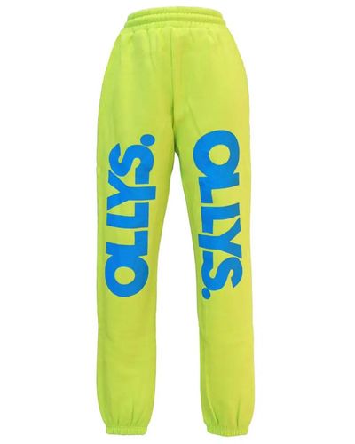 Elsie & Fred Ollys. Chunky Oversize jogging Bottoms - Yellow