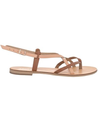 Ancientoo Comfortable Leather Sandals Calliope Nude-tan - Brown