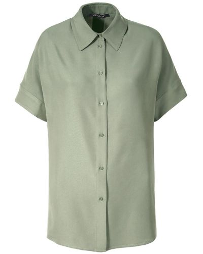 VIKIGLOW Carla Khaki Short Sleeve Shirt - Green