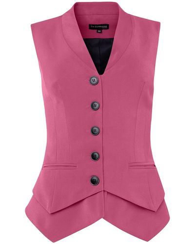 Tia Dorraine Sweet Desire Fitted Single-breasted Waistcoat - Pink
