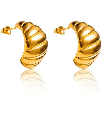 TSEATJEWELRY Tainted Hoop Earrings - Metallic
