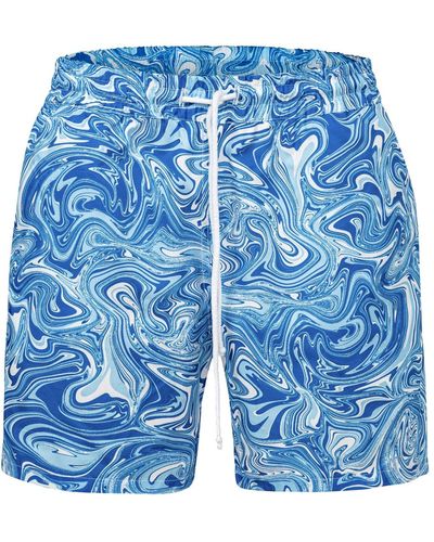 Ekcentrik Aquadelic Swim Shorts - Blue