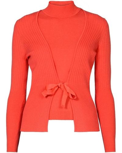 Rumour London Erika And Erin Coral Two-piece Merino Wool Set - Multicolor