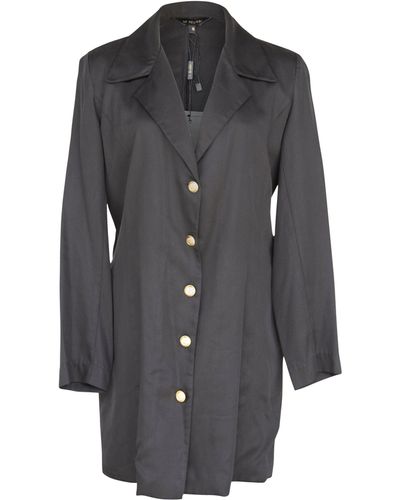 Le Réussi Linen Long Jacket In - Gray