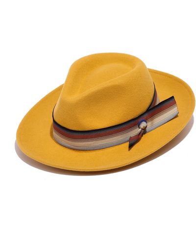 Justine Hats Timeless Fedora Hat - Yellow