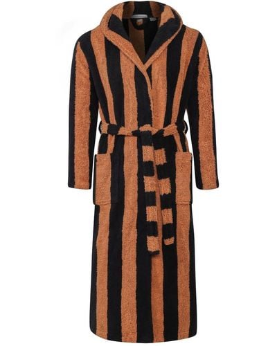 Bown of London Hooded Long Dressing Gown - Brown