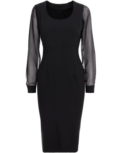 Framboise Manola Midi Wool Dress - Black